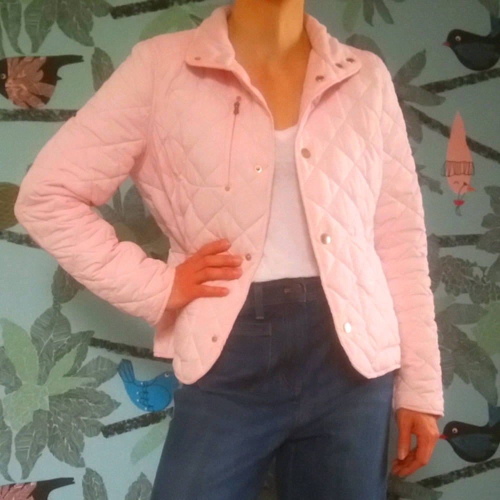 Pretty Pale Pink Quilted Barn Jacket